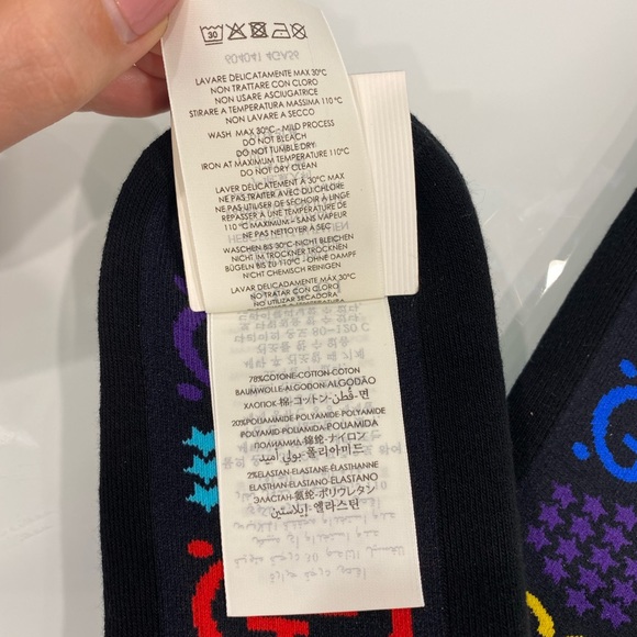 Gucci Psychedelic Multicolor Rainbow GG Logo Socks - Picture 8 of 10